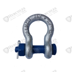 SHACKLE 3/8 BOLT TYPE O/S BLUE PIN GALV